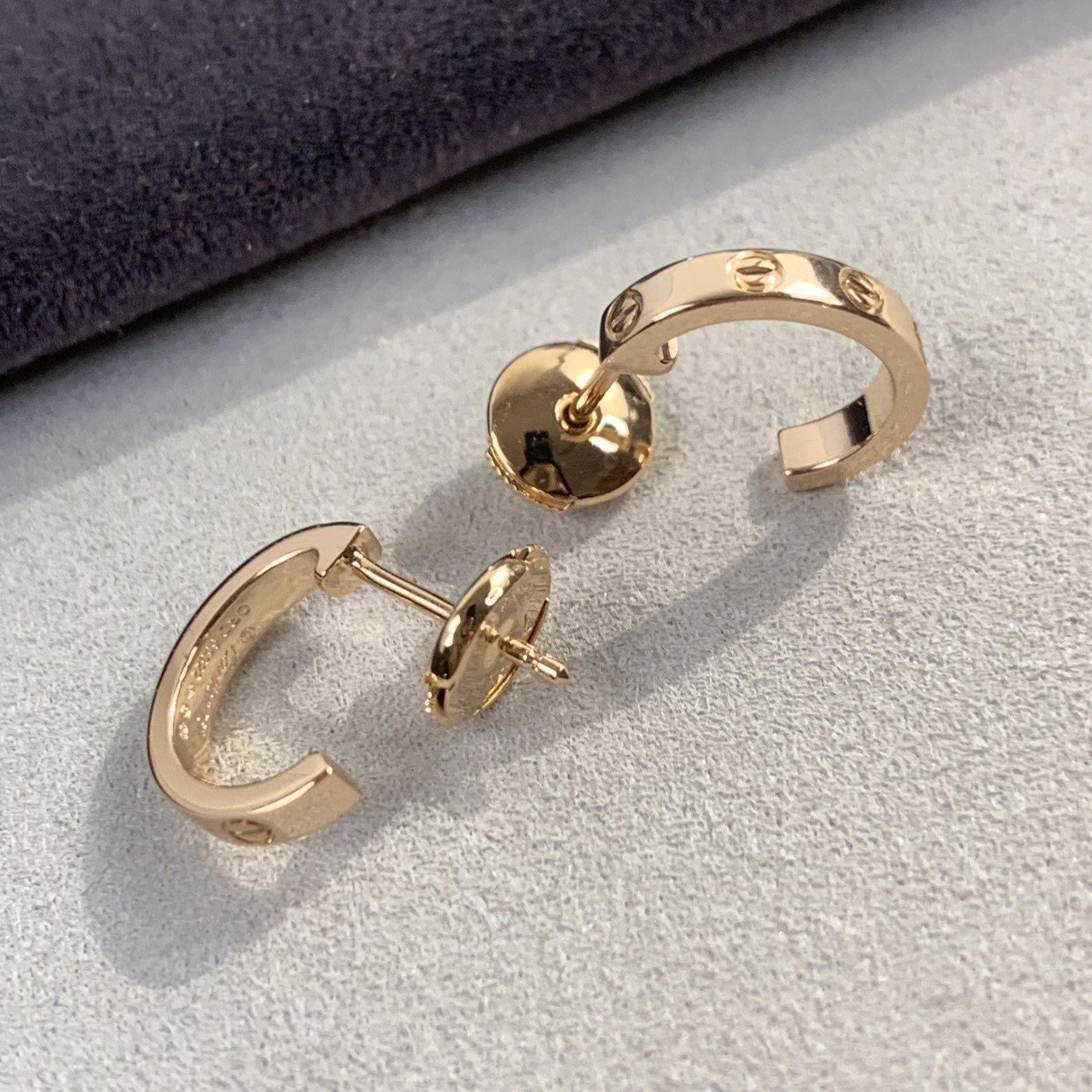 [Glimmer]LOVE EARRINGS 2.65MM PINK GOLD