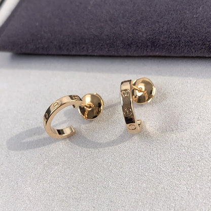 [Glimmer]LOVE EARRINGS 2.65MM PINK GOLD
