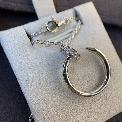 [Glimmer]JUSTE NECKLACE SILVER DIAMONDS