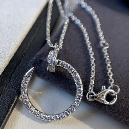 [Glimmer]JUSTE NECKLACE SILVER DIAMONDS