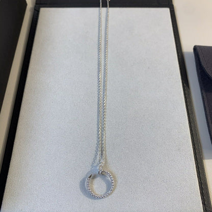 [Glimmer]JUSTE NECKLACE SILVER DIAMONDS