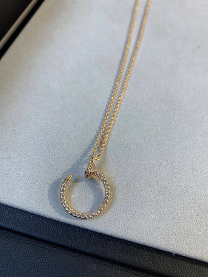 [Glimmer]JUSTE NECKLACE PINK GOLD DIAMONDS