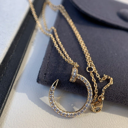 [Glimmer]JUSTE NECKLACE PINK GOLD DIAMONDS