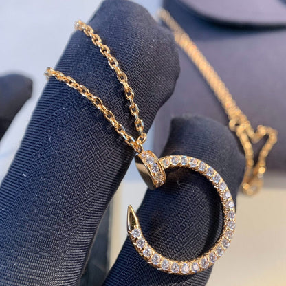 [Glimmer]JUSTE NECKLACE PINK GOLD DIAMONDS