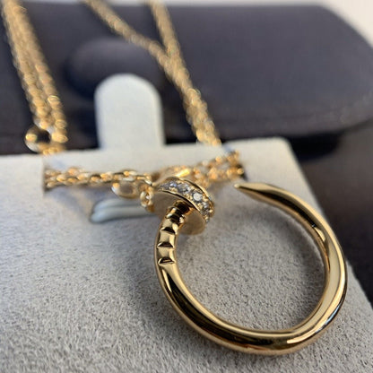 [Glimmer]JUSTE NECKLACE PINK GOLD DIAMONDS