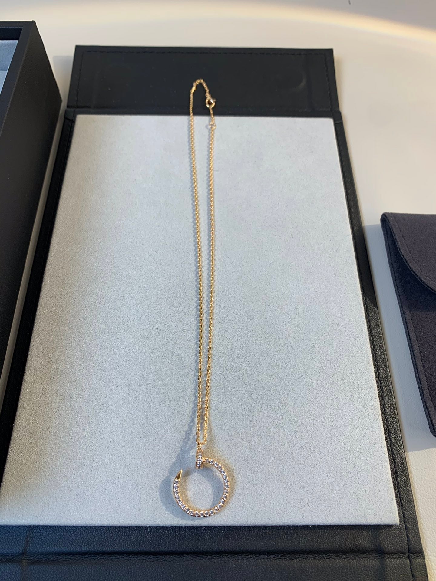 [Glimmer]JUSTE NECKLACE PINK GOLD DIAMONDS