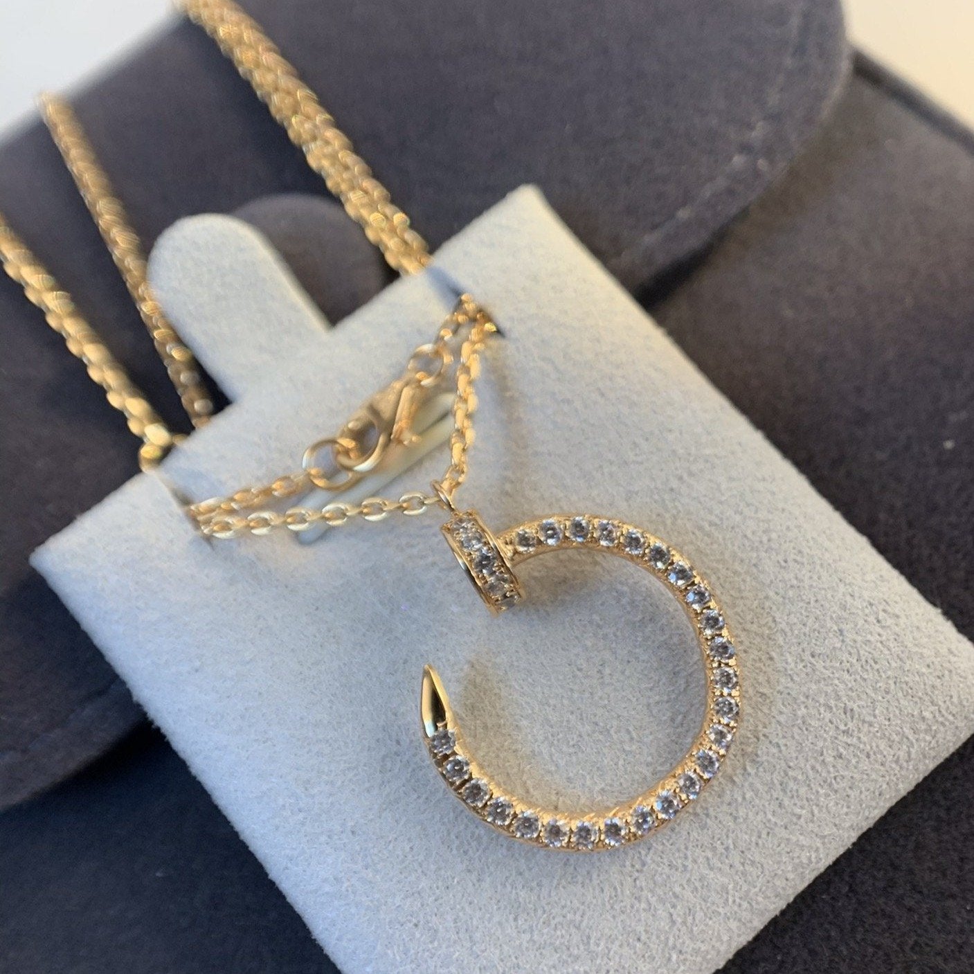 [Glimmer]JUSTE NECKLACE PINK GOLD DIAMONDS