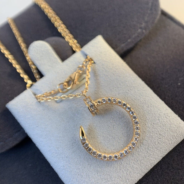 [Glimmer]JUSTE NECKLACE PINK GOLD DIAMONDS