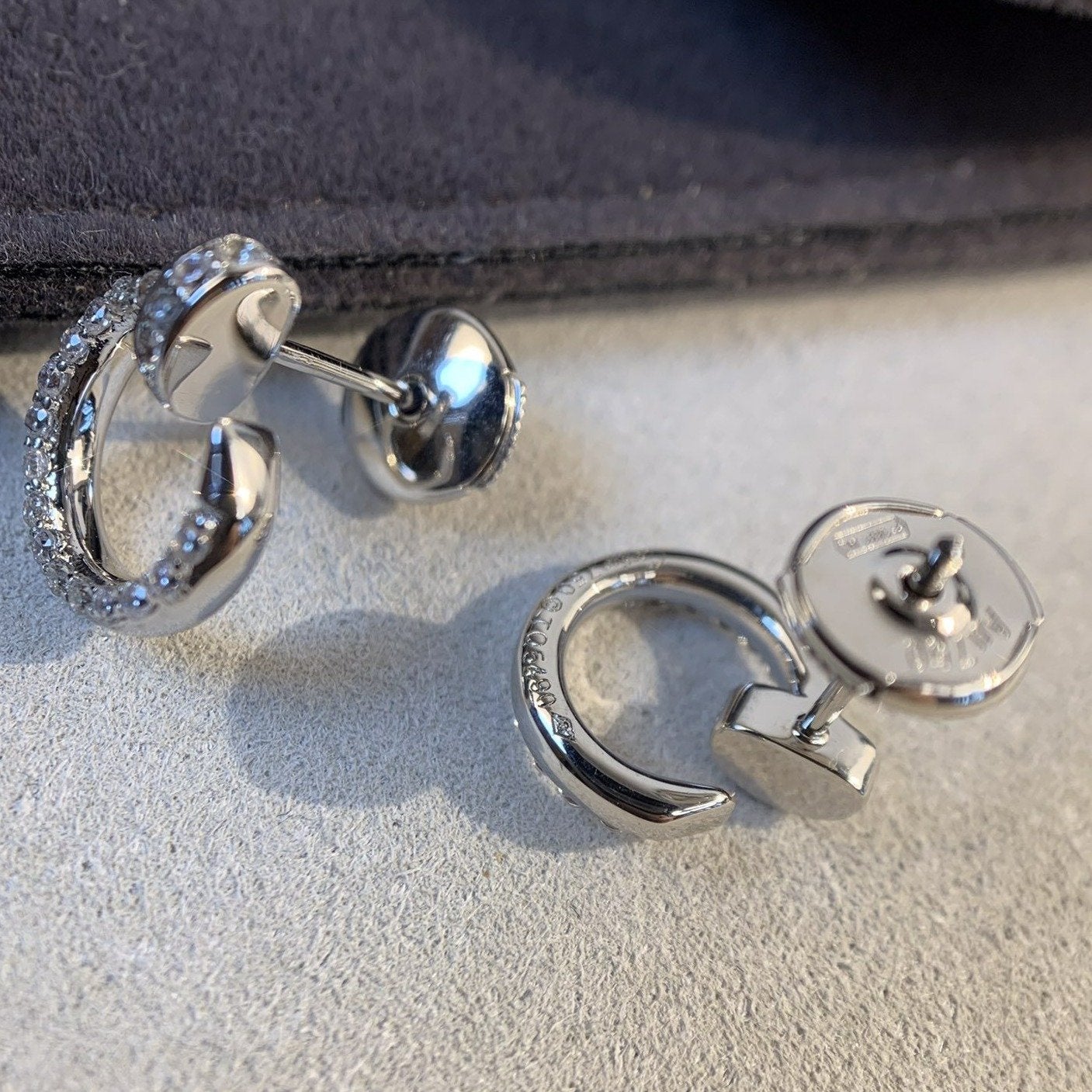 [Glimmer]JUSTE EARRINGS SILVER DIAMONDS