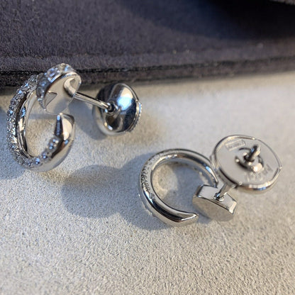 [Glimmer]JUSTE EARRINGS SILVER DIAMONDS