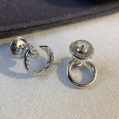 [Glimmer]JUSTE EARRINGS SILVER DIAMONDS
