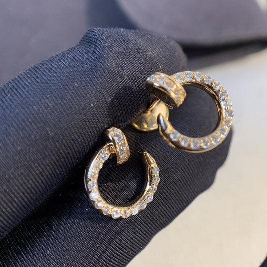 [Glimmer]JUSTE EARRINGS GOLD DIAMONDS