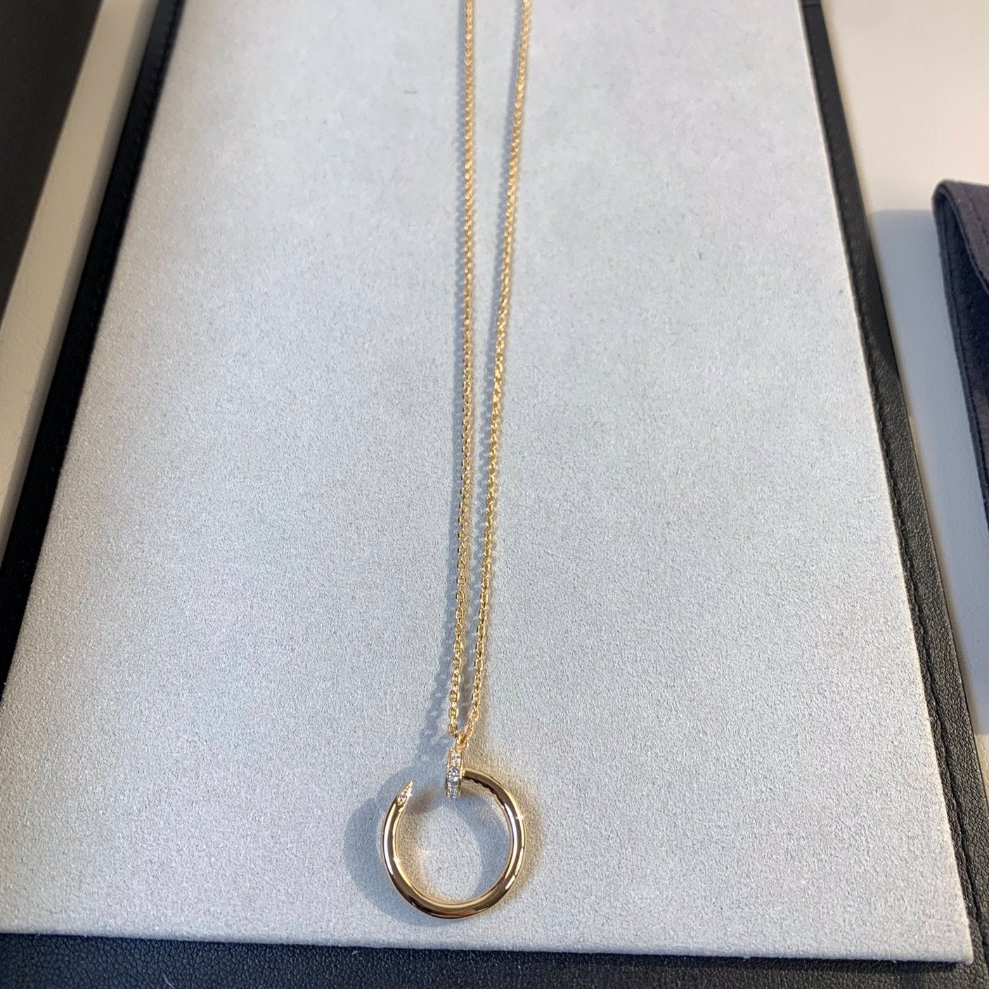 [Glimmer]JUSTE NECKLACE PINK GOLD
