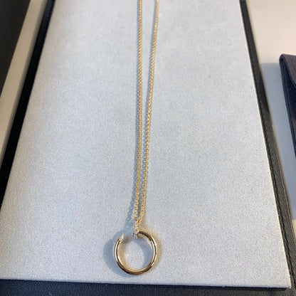 [Glimmer]JUSTE NECKLACE PINK GOLD