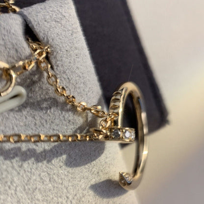 [Glimmer]JUSTE NECKLACE PINK GOLD