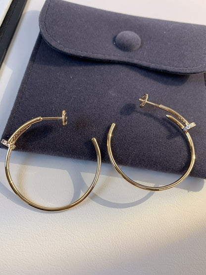 [Glimmer]JUSTE EARRINGS GOLD DIAMONDS 1.8MM