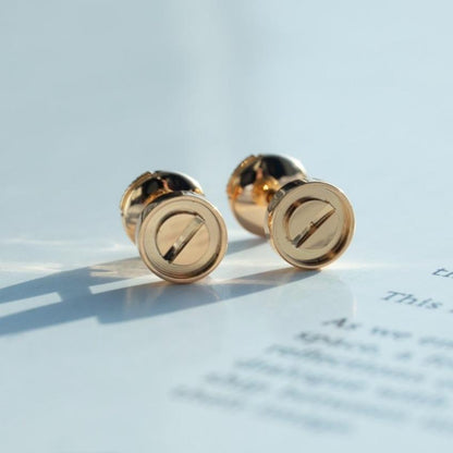 [Glimmer]LOVE EARRINGS PINK GOLD 10MM