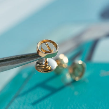 [Glimmer]LOVE EARRINGS PINK GOLD 10MM
