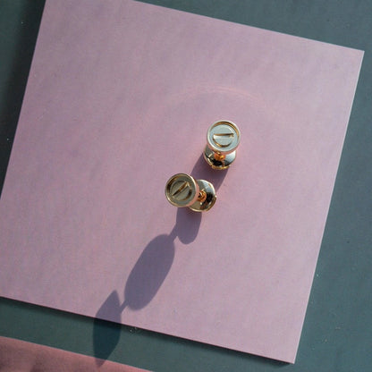 [Glimmer]LOVE EARRINGS PINK GOLD 10MM