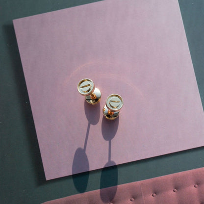 [Glimmer]LOVE EARRINGS PINK GOLD 10MM