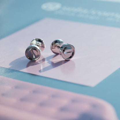 [Glimmer]LOVE EARRINGS SILVER 10MM