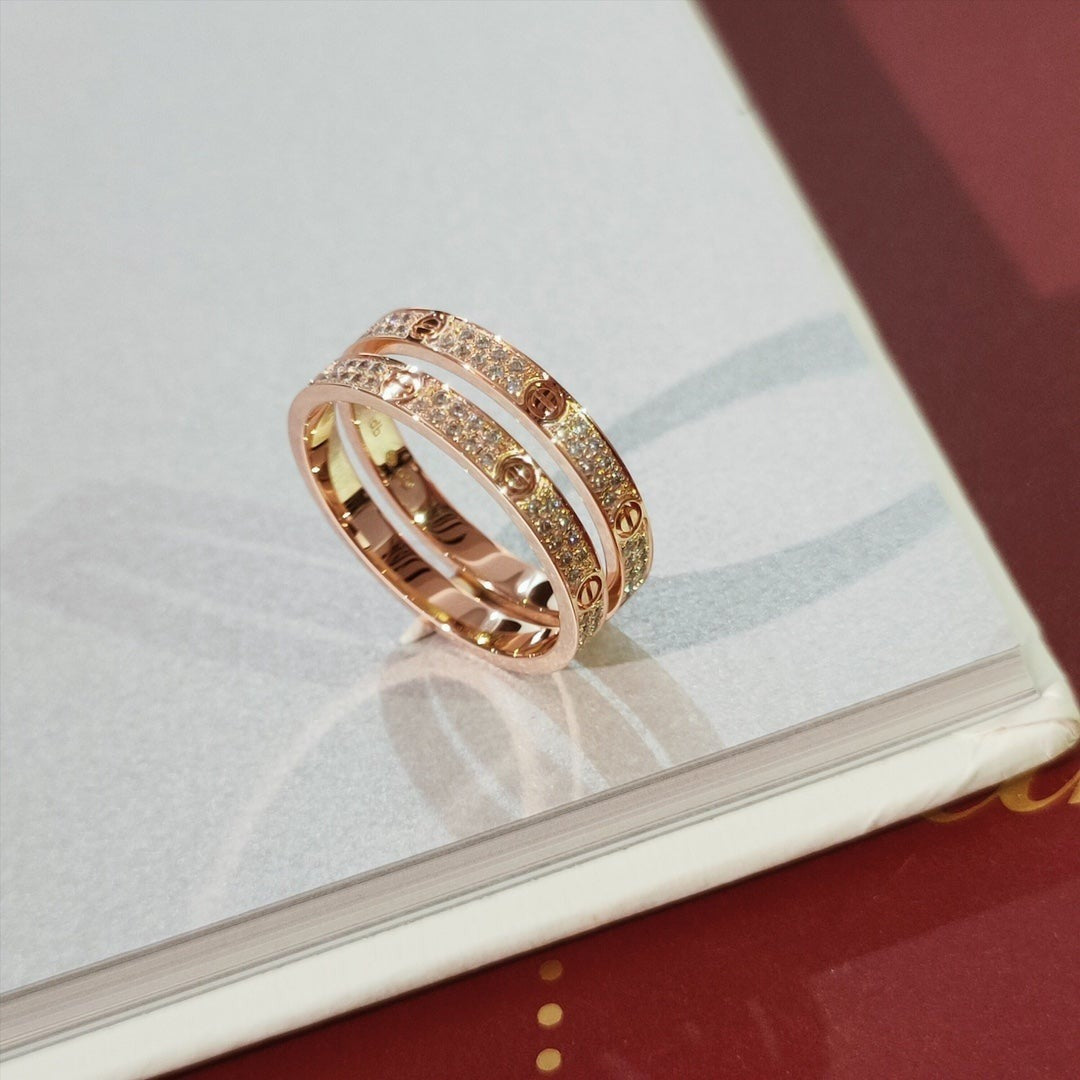 [Glimmer]LOVE RING 2.65MM DIAMOND
