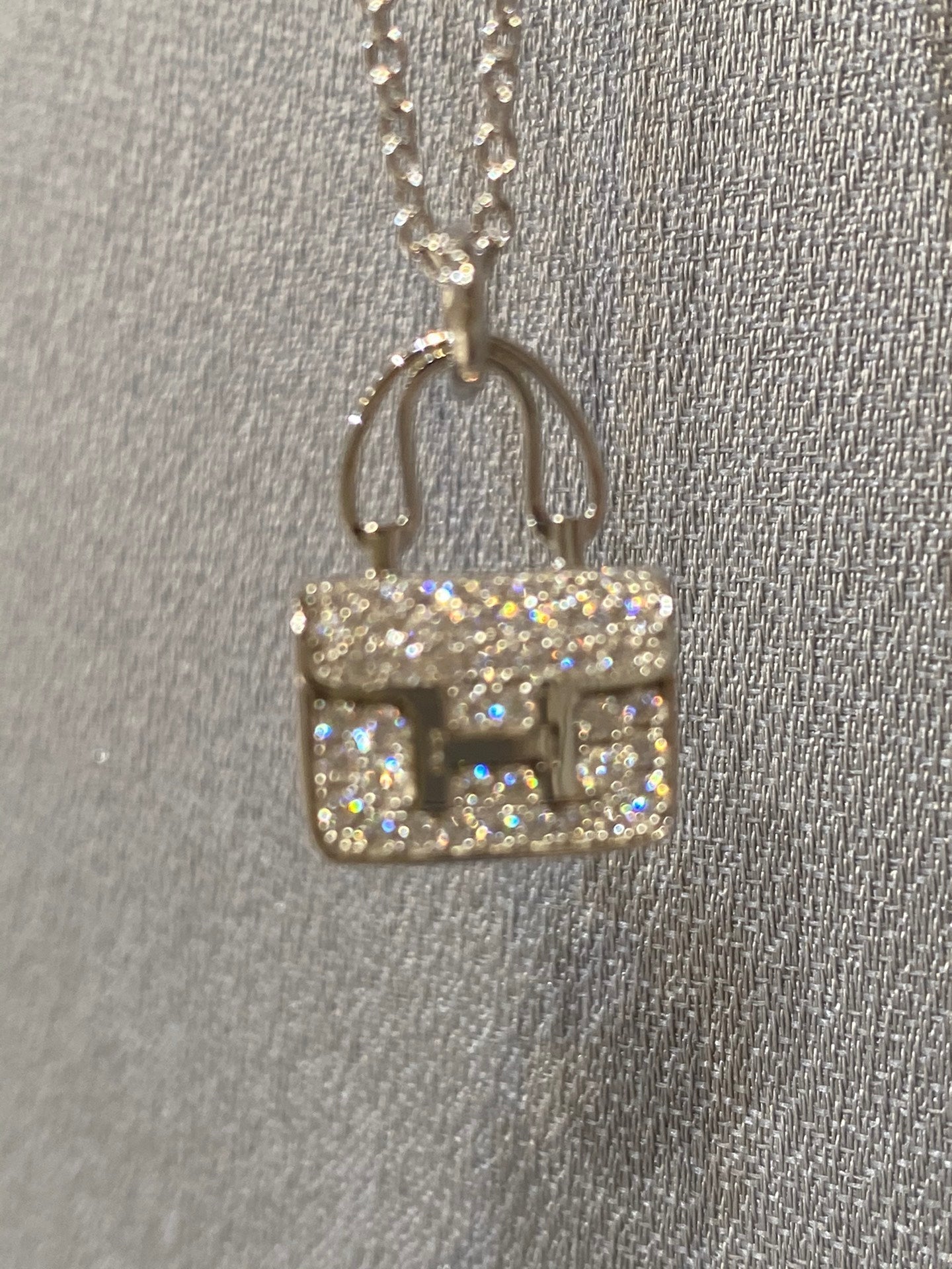 [Glimmer]CONSTANCE PEDANT DIAMOND NECKLACE