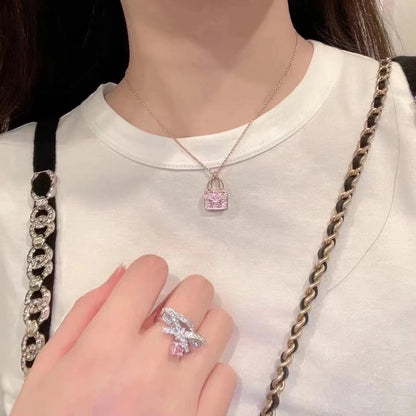 [Glimmer]CONSTANCE PEDANT PURPLE DIAMOND NECKLACE