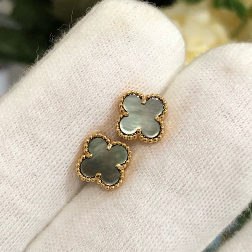 [Glimmer]CLOVER MINI GOLD EARRINGS