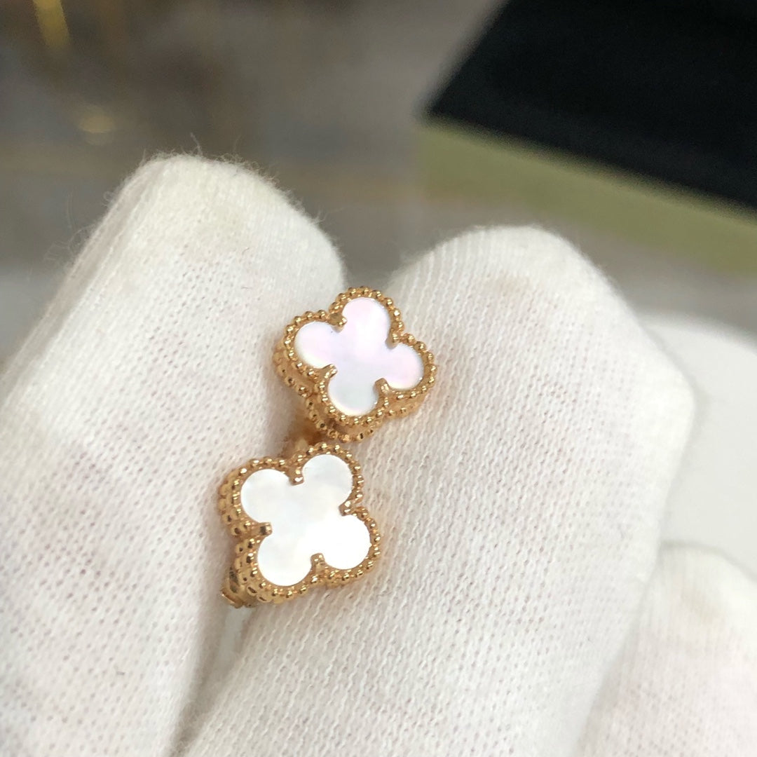 [Glimmer]CLOVER MINI GOLD EARRINGS