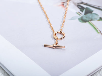 [Glimmer]ECHAPPEE NECKLACE PINK GOLD