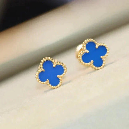 [Glimmer]CLOVER MINI 9.5MM TURQUOISE EARRINGS
