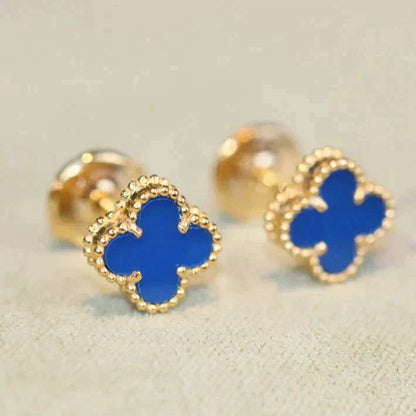 [Glimmer]CLOVER MINI 9.5MM TURQUOISE EARRINGS