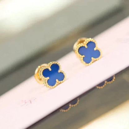 [Glimmer]CLOVER MINI 9.5MM TURQUOISE EARRINGS
