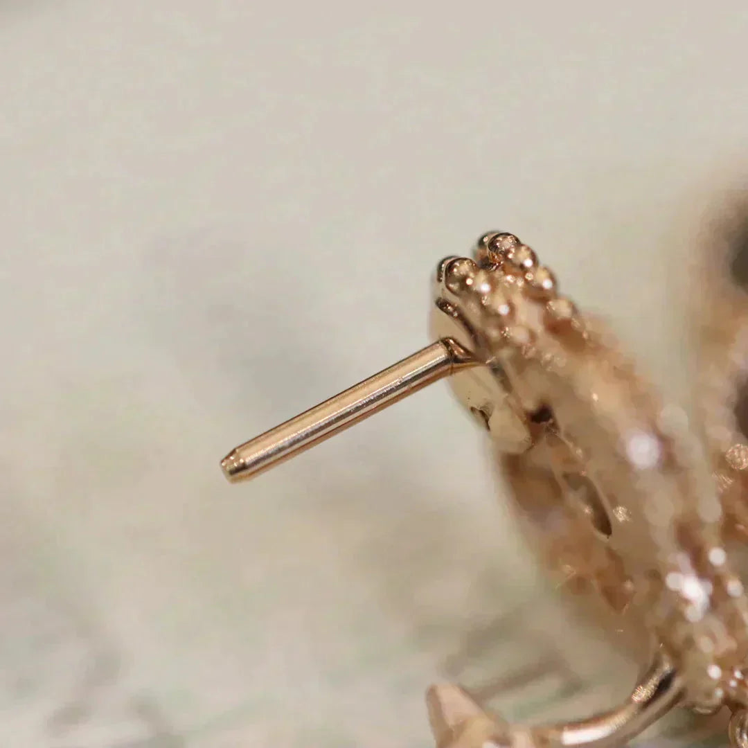 [Glimmer]CLOVER MEDIUM 1 MOTIFS FUll DIAMOND EARRINGS