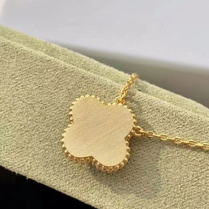 [Glimmer]CLOVER 15MM DIAMOND TURQUOISE NECKLACE