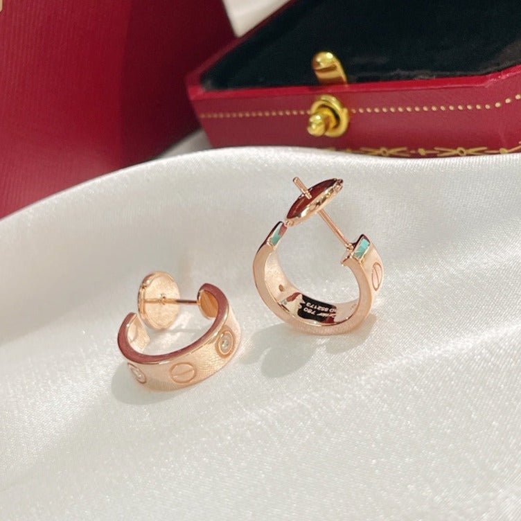 [Glimmer]LOVE EARRINGS 5.7MM 2 DIAMONDS
