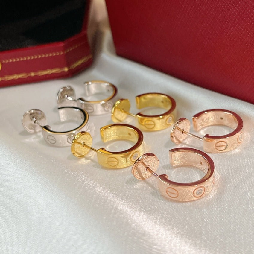 [Glimmer]LOVE EARRINGS 5.7MM 2 DIAMONDS