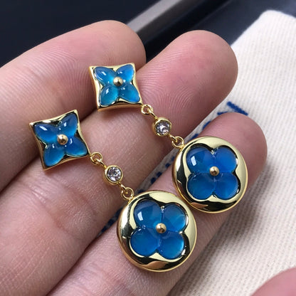 [Glimmer]スターアンドサンアゲートダイヤモンドピアス