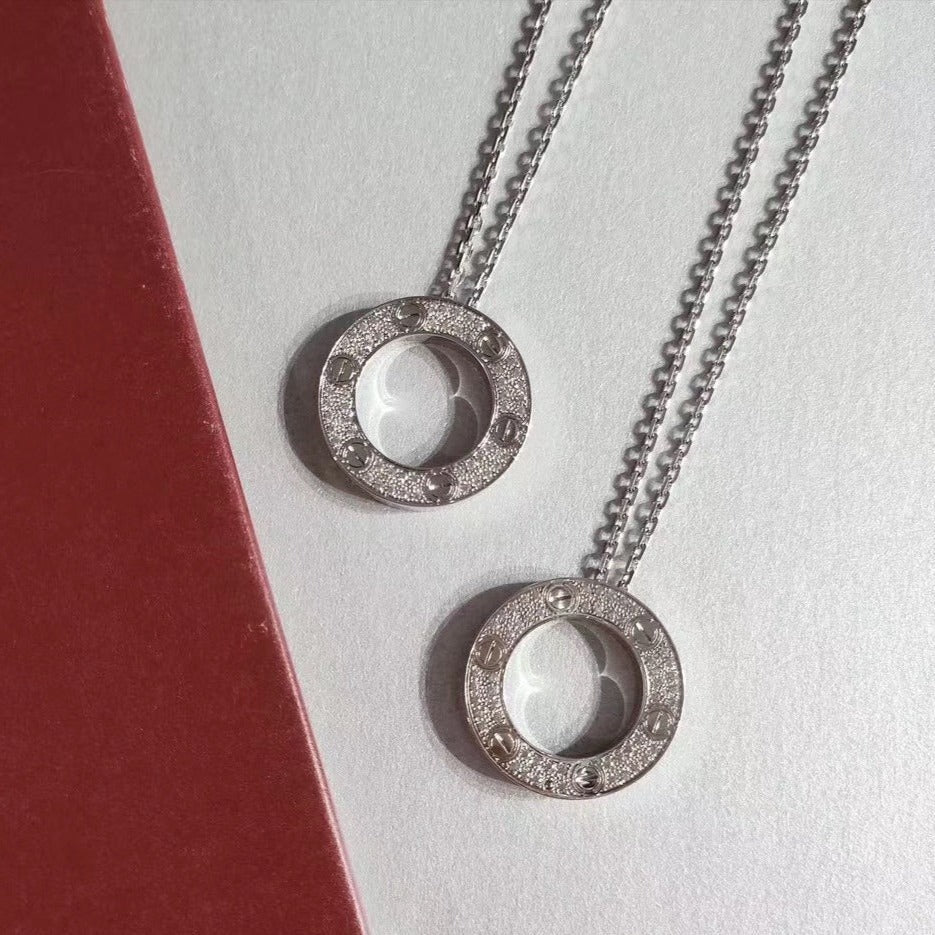 [Glimmer]LOVE NECKLACE ADJUSTABLE SILVER