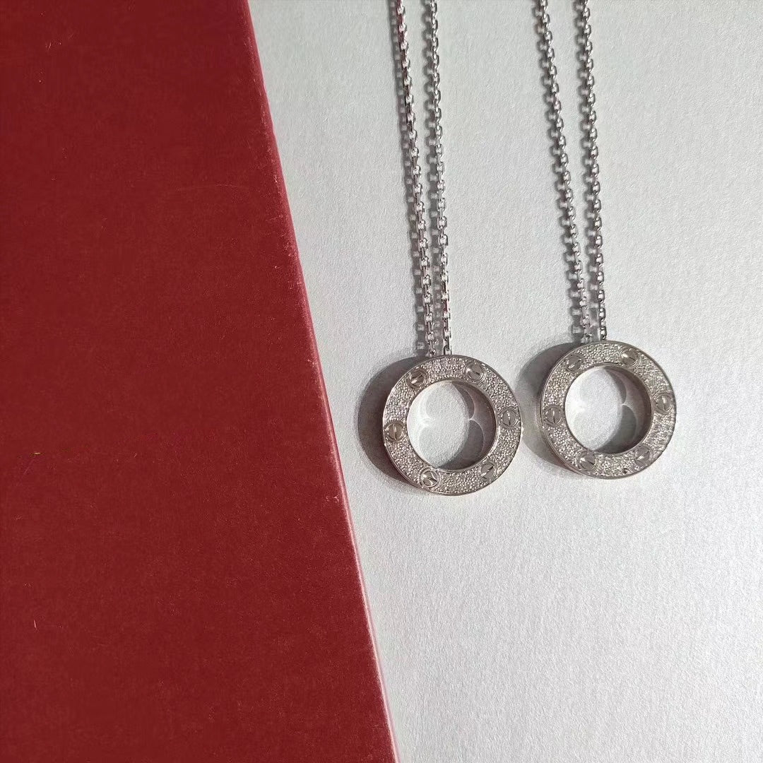 [Glimmer]LOVE NECKLACE ADJUSTABLE SILVER