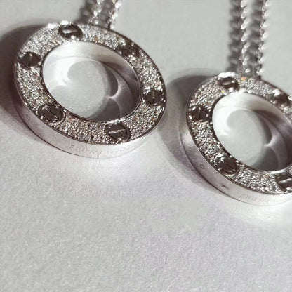 [Glimmer]LOVE NECKLACE ADJUSTABLE SILVER