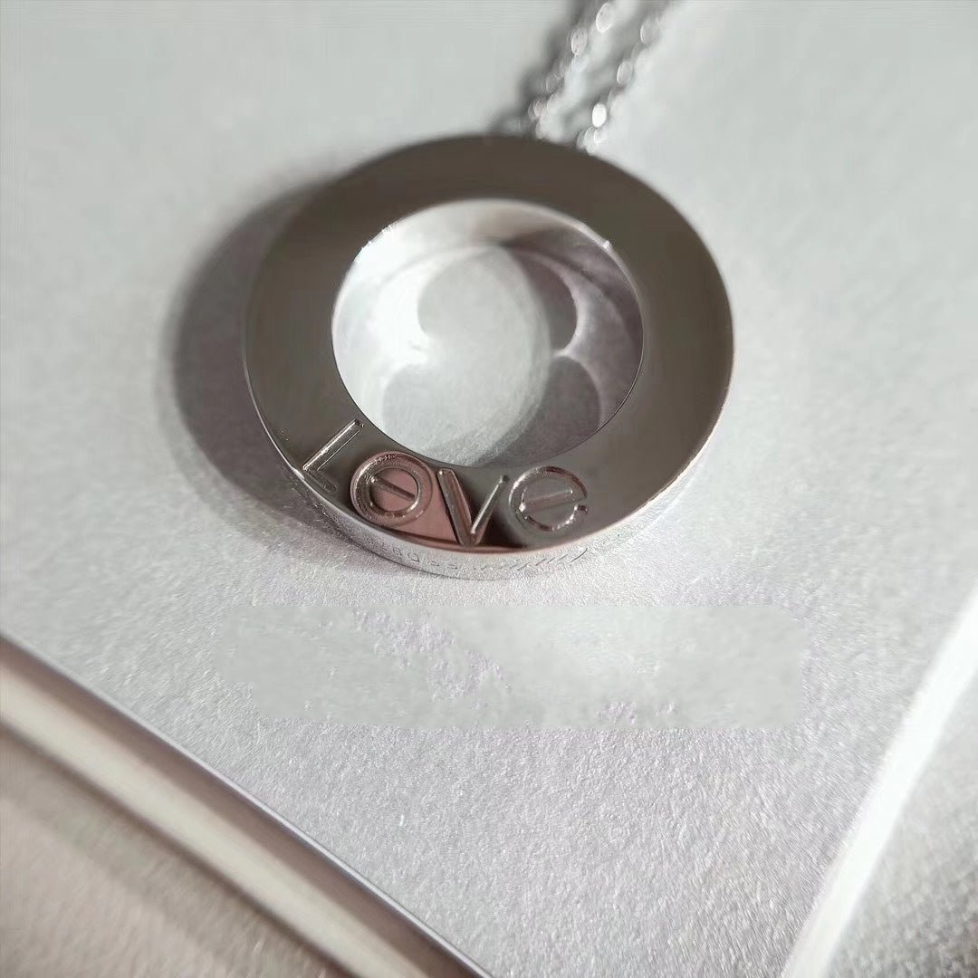 [Glimmer]LOVE NECKLACE ADJUSTABLE SILVER
