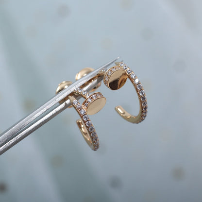 [Glimmer]ジュスト アン クル イヤリング 12.75MM ピンクゴールド ダイヤモンド