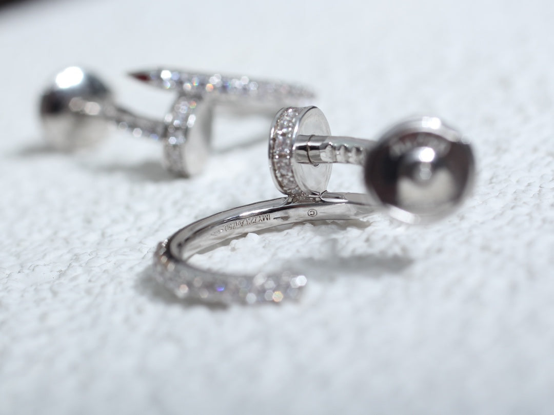 [Glimmer]JUSTE EARRINGS 12.75MM SILVER DIAMOND