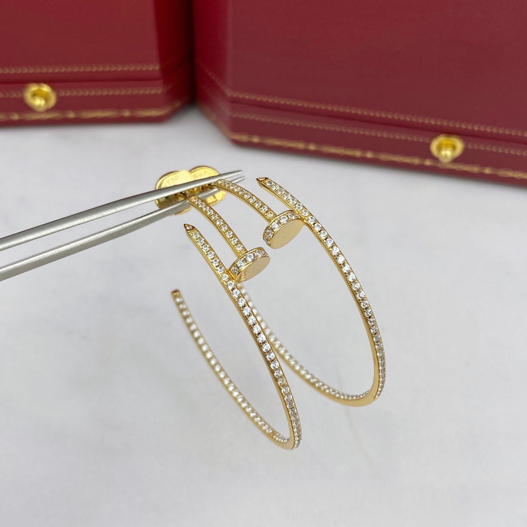 [Glimmer]JUSTE EARRINGS FULL DIAMONDS 1.8MM