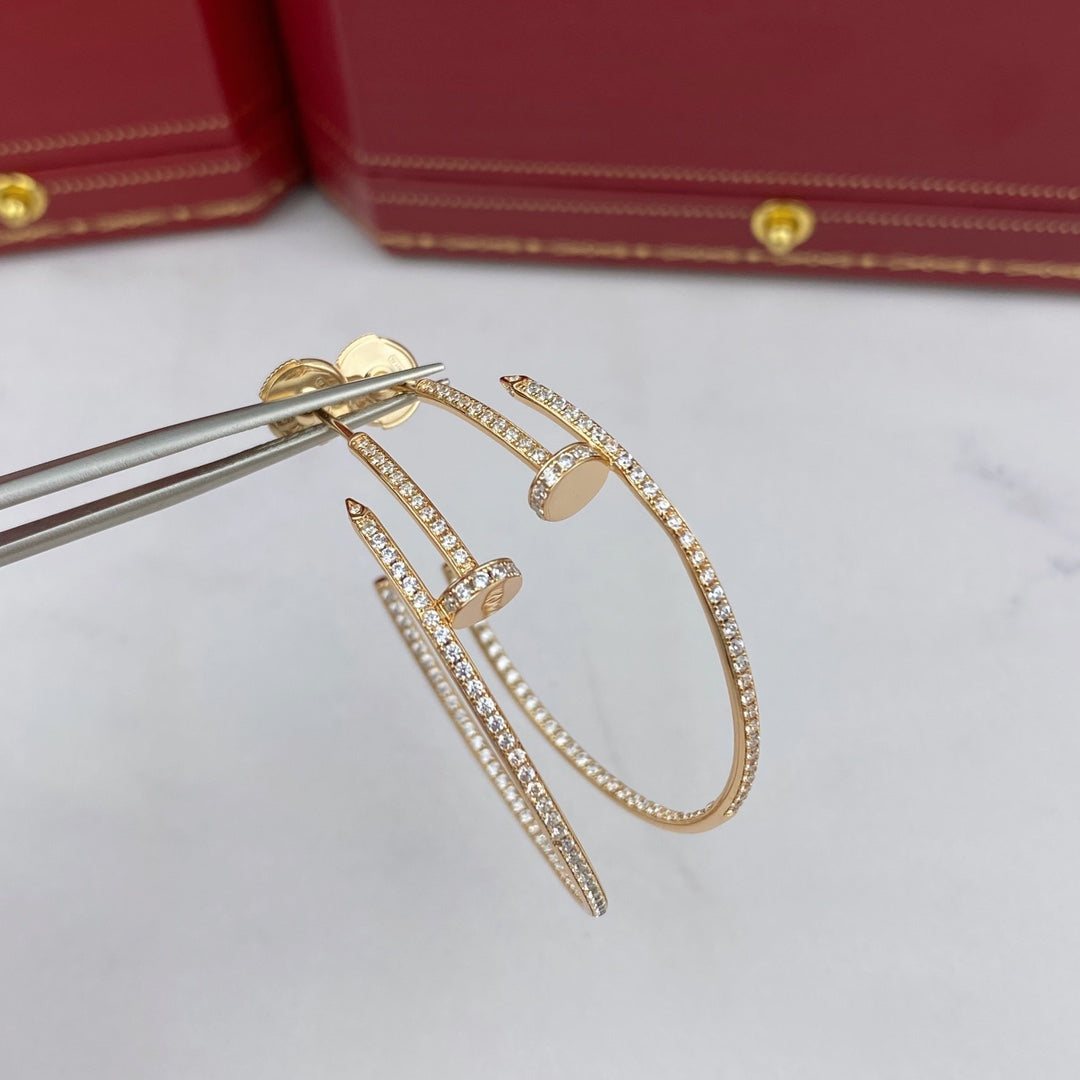 [Glimmer]JUSTE EARRINGS FULL DIAMONDS 1.8MM