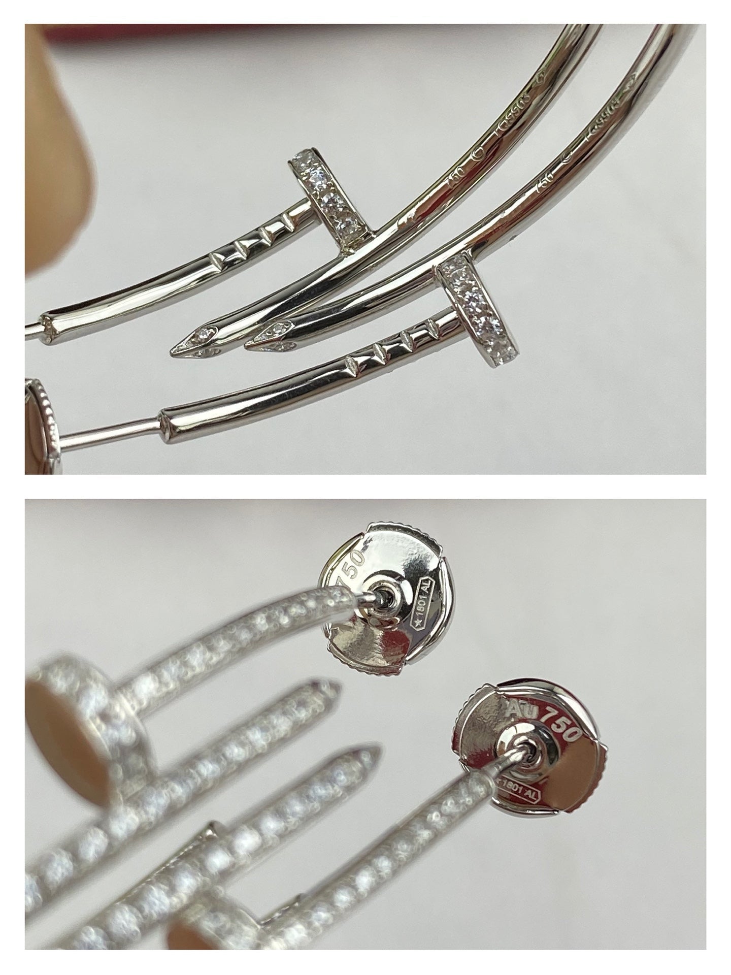 [Glimmer]JUSTE EARRINGS FULL DIAMONDS 1.8MM