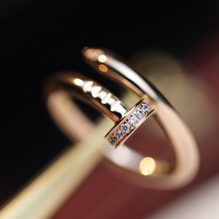 [Glimmer]JUSTE RING 2.65MM PINK GOLD DIAMOND