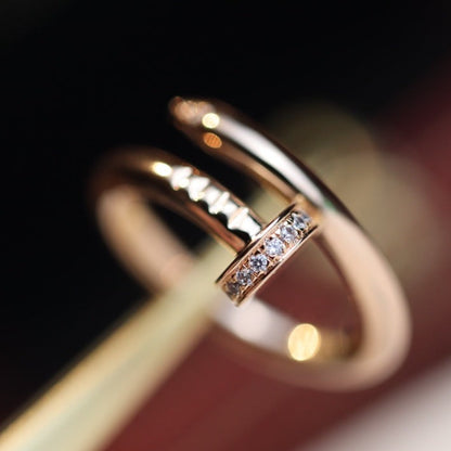[Glimmer]JUSTE RING 2.65MM PINK GOLD DIAMOND